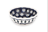 Peacock Small Scallop Dish Polish Pottery