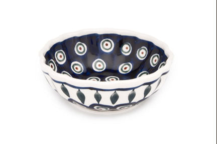 Peacock Small Scallop Dish Polish Pottery