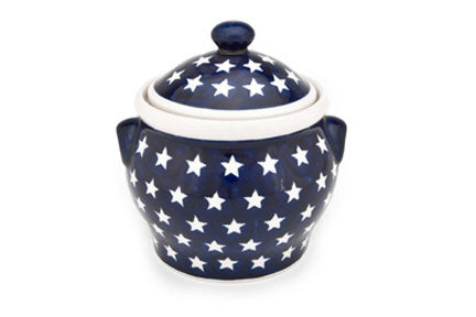 Stars Medium Canister Polish Pottery