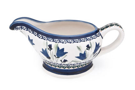 Blue Tulip Gravy Boat Polish Pottery