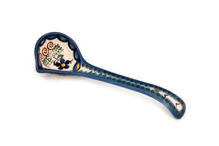 Aztec Flower Gravy Ladle Polish Pottery