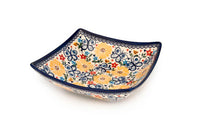 Butterfly Square Serving Dish Polish Pottery
