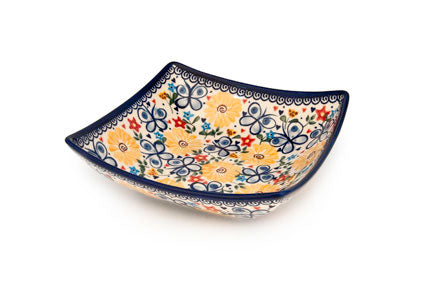 Butterfly Square Serving Dish Polish Pottery