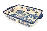Daisy Surprise Baker with Handles Polish Pottery