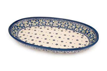 Spring Blossom Oval Platter Polish Pottery