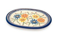 Autumn Burst Large Oval Platter Polish Pottery