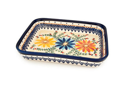 Autumn Burst Small Rectangular Baker Polish Pottery