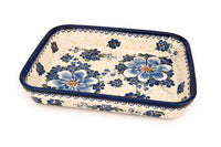 Daisy Surprise Small Rectangular Baker Polish Pottery
