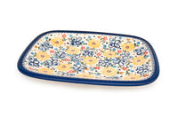 Butterfly Large Rectangular Serving Platter Polish Pottery