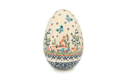 Garden of Eden Large Decorated Egg Polish Pottery