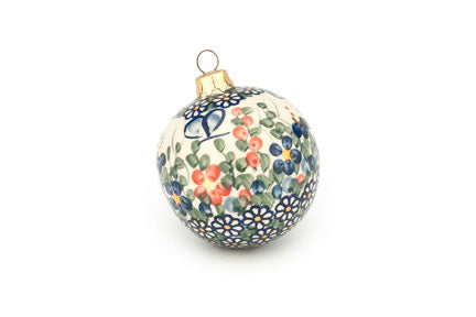 Garden Butterfly Large Christmas Ball Polish Pottery