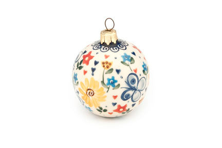 Butterfly Large Christmas Ball Polish Pottery