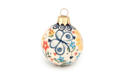 Butterfly Small Christmas Ball Polish Pottery