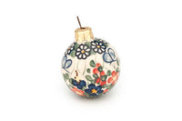 Garden Butterfly Small Christmas Ball Polish Pottery