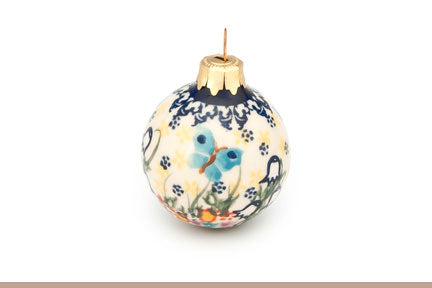 Garden of Eden Small Christmas Ball Polish Pottery