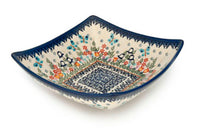 Garden of Eden Square Serving Dish Polish Pottery