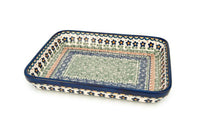 Aztec Flower Medium Rectangular Baker Polish Pottery