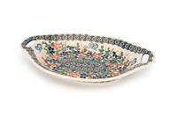 Garden Butterfly Bread Tray with Handles Polish Pottery