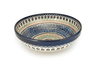 Aztec Flower Large Serving Bowl Polish Pottery