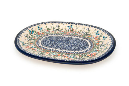 Garden of Eden Large Oval Platter Polish Pottery