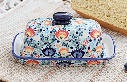 Desert Oasis Butter Dish Polish Pottery
