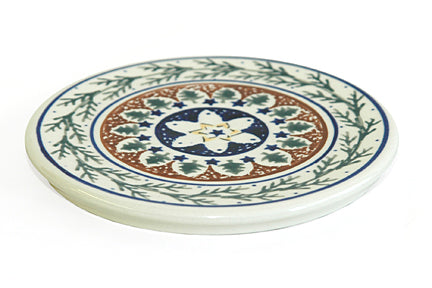 Evergreen Trivet Polish Pottery