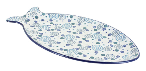 Polish Pottery Bubbles Large Fish Platter
