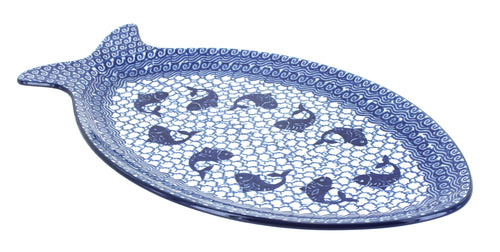Polish Pottery Mosaic Beach Large Fish Platter