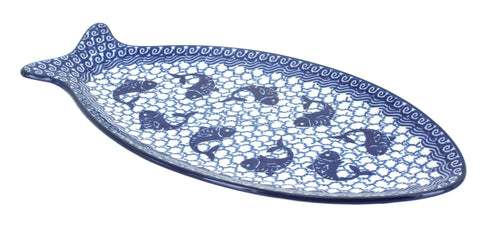 Polish Pottery Mosaic Beach Medium Fish Platter