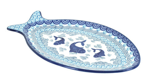 Polish Pottery Summer Fun Small Fish Platter