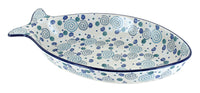 Polish Pottery Bubbles Large Fish Dish