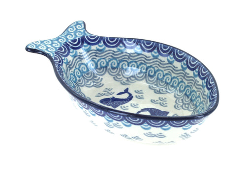 Polish Pottery Summer Fun Medium Fish Dish