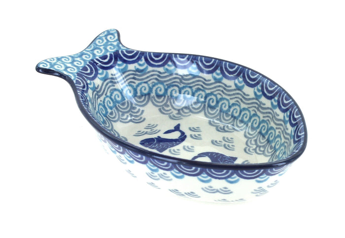 Polish Pottery Summer Fun Medium Fish Dish