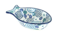 Polish Pottery Bubbles Small Fish Dish