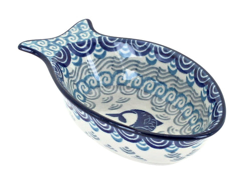 Polish Pottery Summer Fun Small Fish Dish