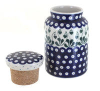 Polish Pottery Alyce Canister with Cork Top