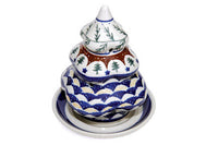 Evergreen Christmas Tree Luminary Polish Pottery