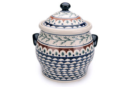 Evergreen Cookie Jar Polish Pottery