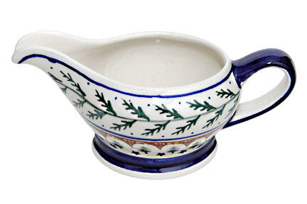 Evergreen Gravy Bowl Polish Pottery