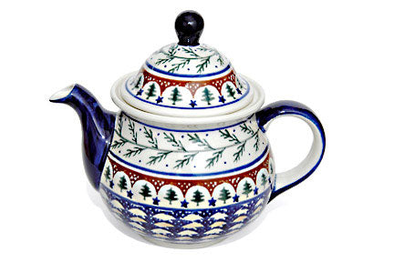 Evergreen Large Teapot Polish Pottery