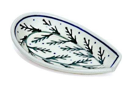 Evergreen Small Spoon Rest Polish Pottery