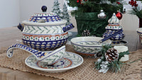 Evergreen Soup Tureen Polish Pottery