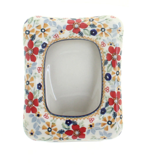 Polish Pottery Red Daisy Frame