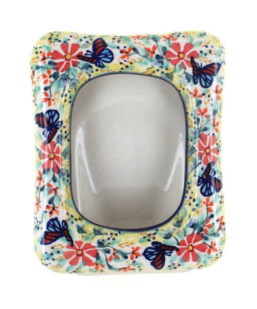 Polish Pottery Blue Butterfly Frame