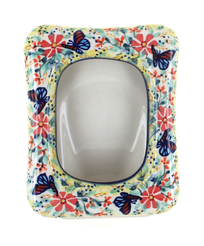 Polish Pottery Blue Butterfly Frame