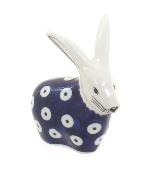 Polish Pottery Dots Rabbit Figurine