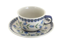 Polish Pottery Tulip Cup & Saucer