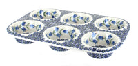 Polish Pottery Tulip Muffin Pan