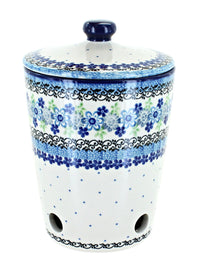 Polish Pottery Eliza Garlic Keeper