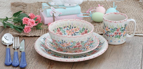 Fairy Meadow 4 PC Place Setting - Service for 1 Polish Pottery